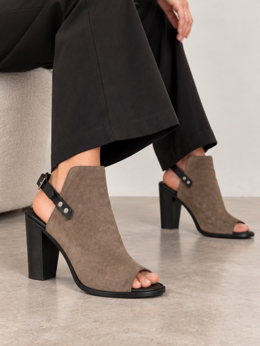 Rag & Bone Heeled Bootie Open Toe Ankle Boots Brown Suede Heels Size 39.5 $495